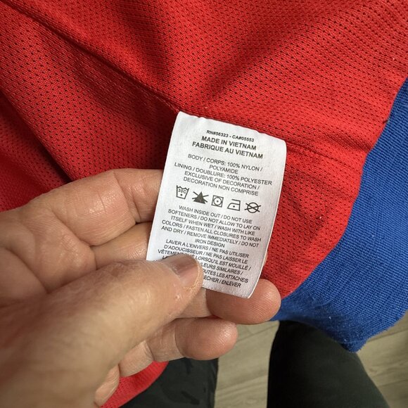 Nike Kids Windrunner Color Block Red White Blue Hooded Full Zip Jacket Medium - Picture 6 of 12